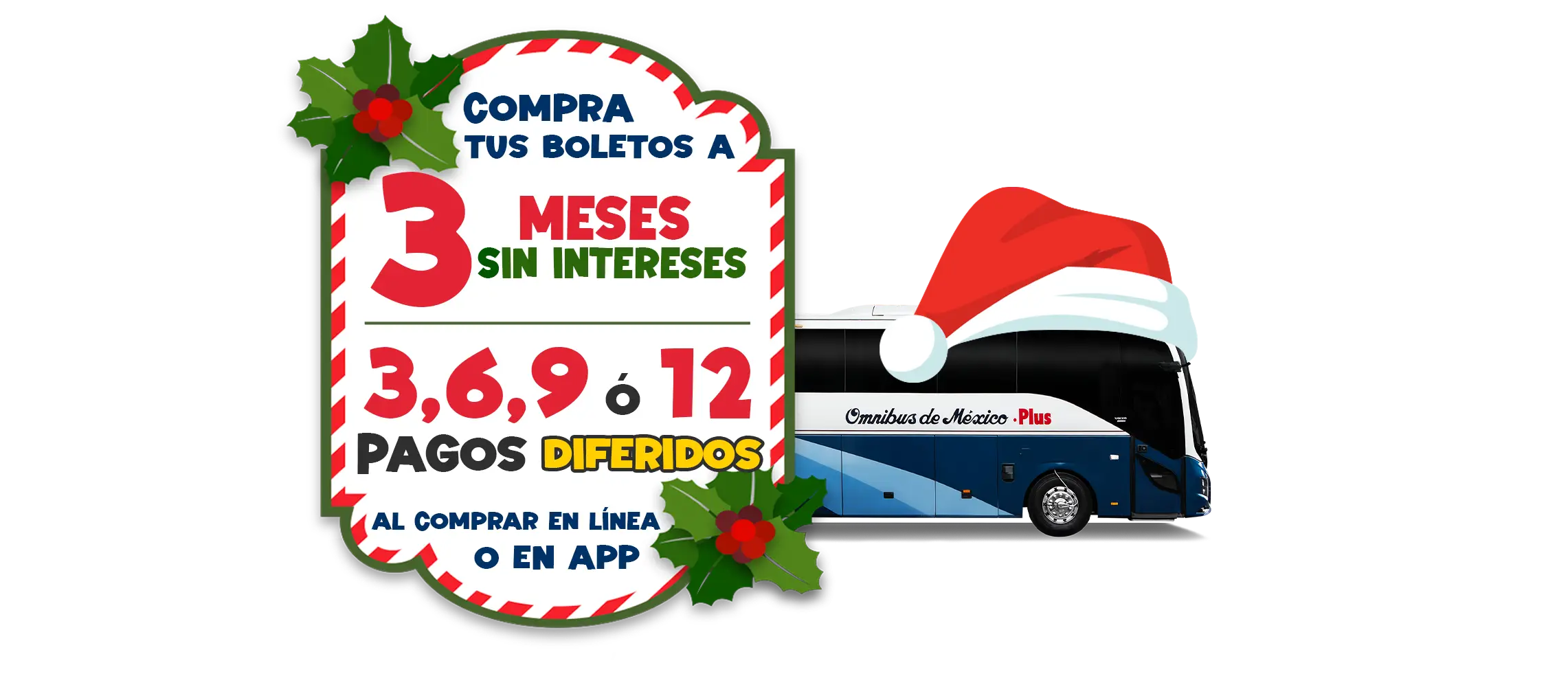 compra tus boletos a 3, 6, 9 o 12 meses sin intereses