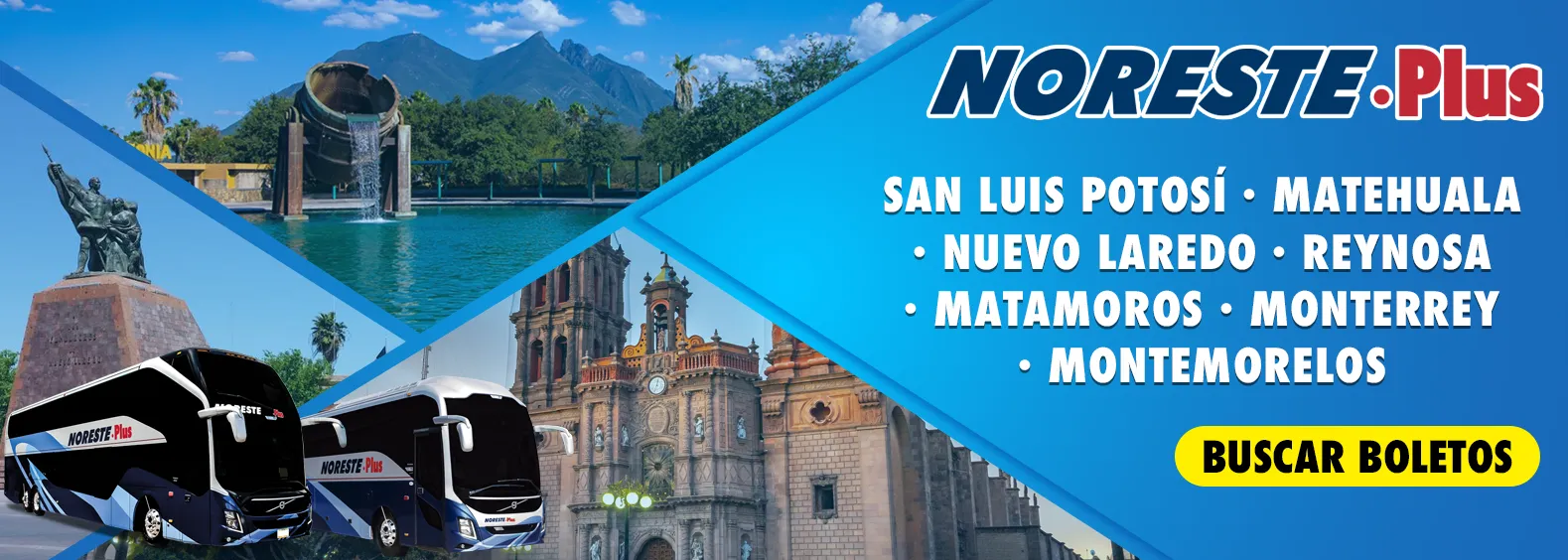 noreste boleto de autobus camion a san luis potosi, matehuala, nuevo laredo,
                            reynosa, matamoros, monterrey, montemorelos