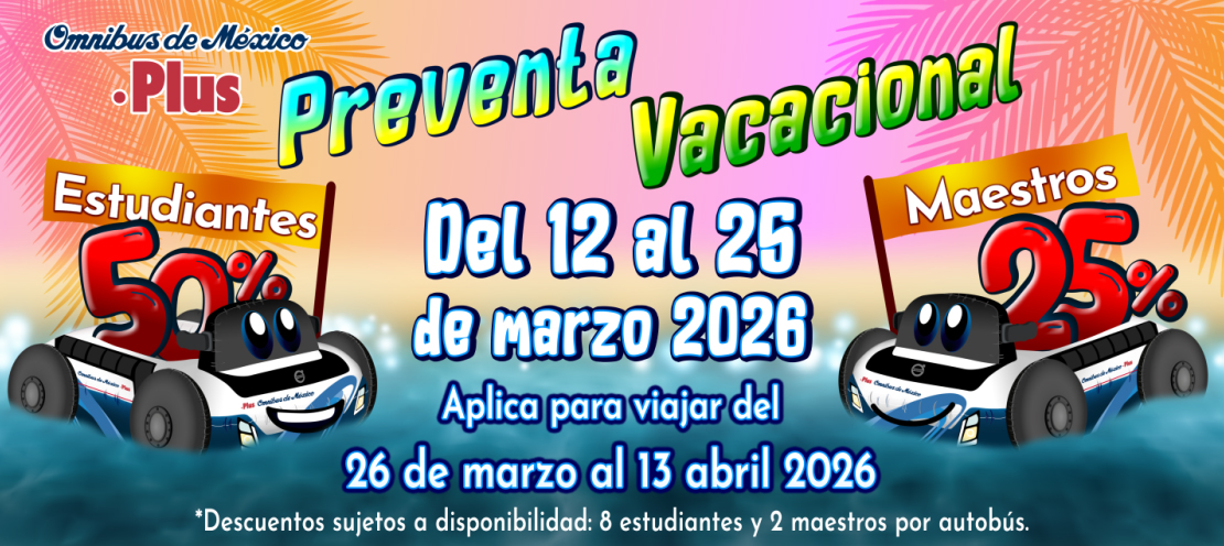 preventa vacacional estudiantes y maestros